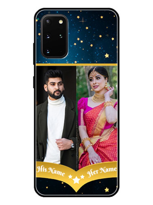 Custom Galaxy S20 Plus Custom Glass Phone Case  - Galaxy Stars Backdrop Design