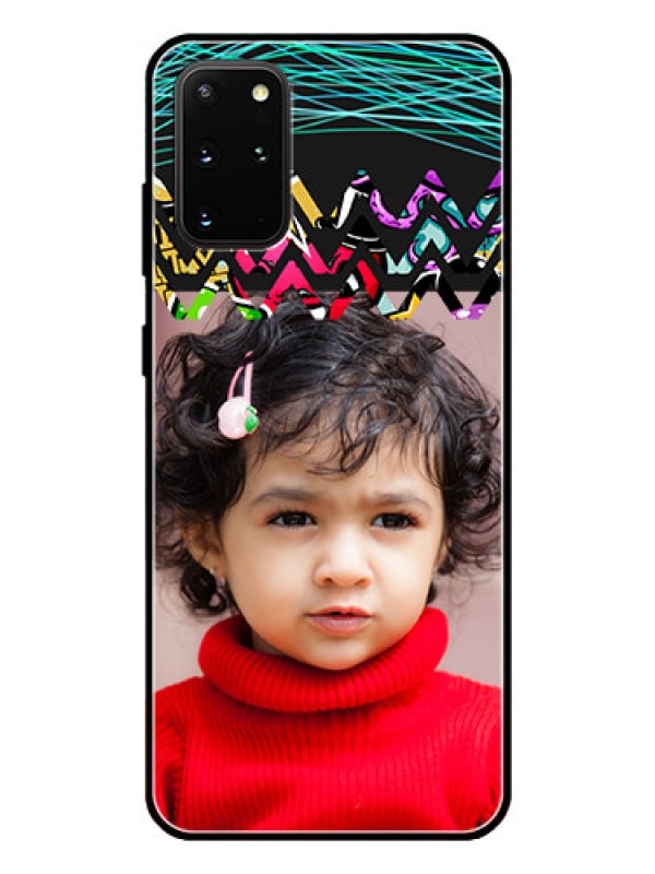 Custom Galaxy S20 Plus Personalized Glass Phone Case  - Neon Abstract Design