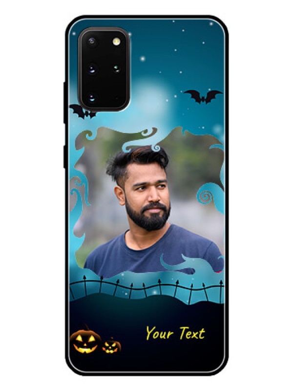 Custom Galaxy S20 Plus Custom Glass Phone Case  - Halloween frame design