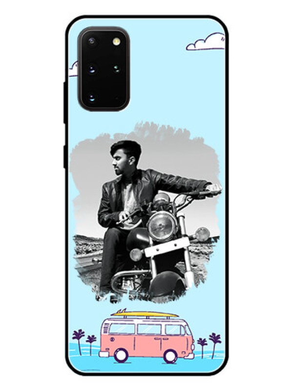 Custom Galaxy S20 Plus Photo Printing on Glass Case  - Travel & Adventure Design