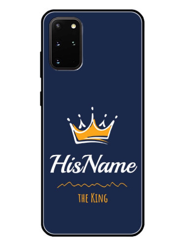Custom Galaxy S20 Plus Glass Phone Case King with Name