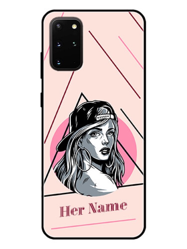 Custom Galaxy S20 Plus Personalized Glass Phone Case - Rockstar Girl Design
