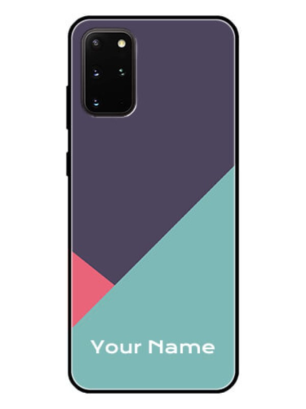 Custom Galaxy S20 Plus Custom Glass Mobile Case - Tri Color abstract Design