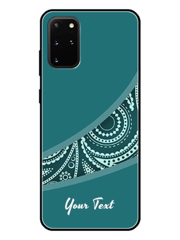 Custom Galaxy S20 Plus Photo Printing on Glass Case - semi visible floral Design
