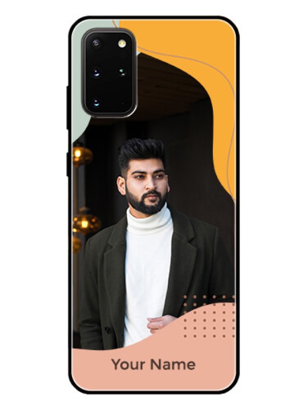 Custom Galaxy S20 Plus Personalized Glass Phone Case - Tri-coloured overlay design