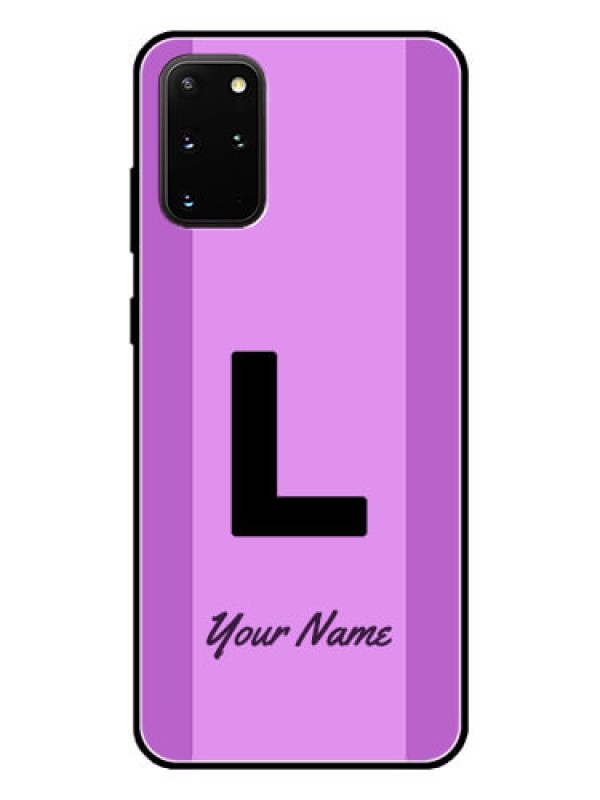 Custom Galaxy S20 Plus Custom Glass Phone Case - Tricolor custom text Design