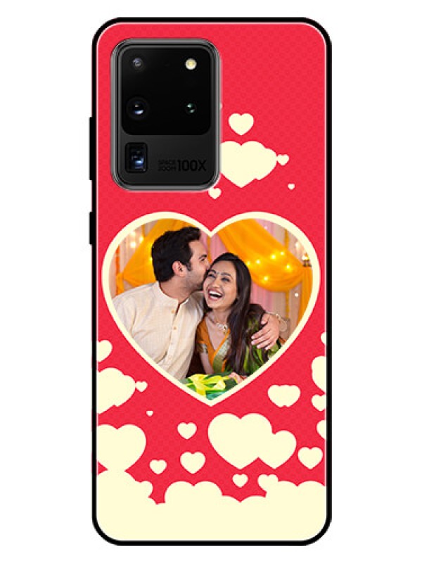 Custom Galaxy S20 Ultra Custom Glass Mobile Case  - Love Symbols Phone Cover Design