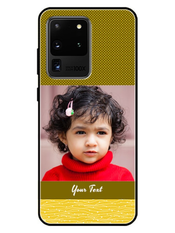 Custom Galaxy S20 Ultra Custom Glass Phone Case  - Simple Green Color Design