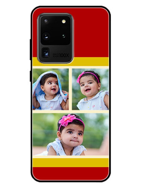 Custom Galaxy S20 Ultra Custom Glass Mobile Case  - Multiple Pic Upload Design