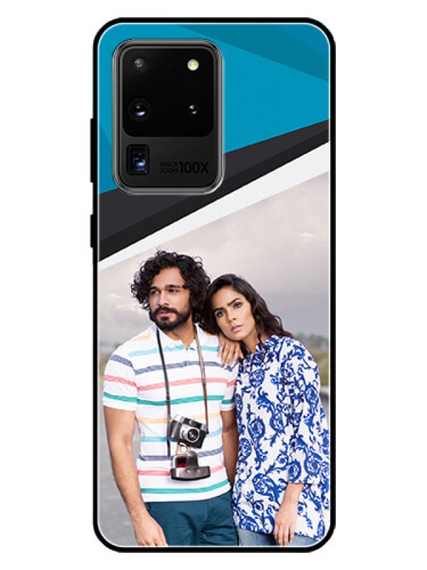 Custom Galaxy S20 Ultra Photo Printing on Glass Case  - Simple Pattern Photo Upload Design