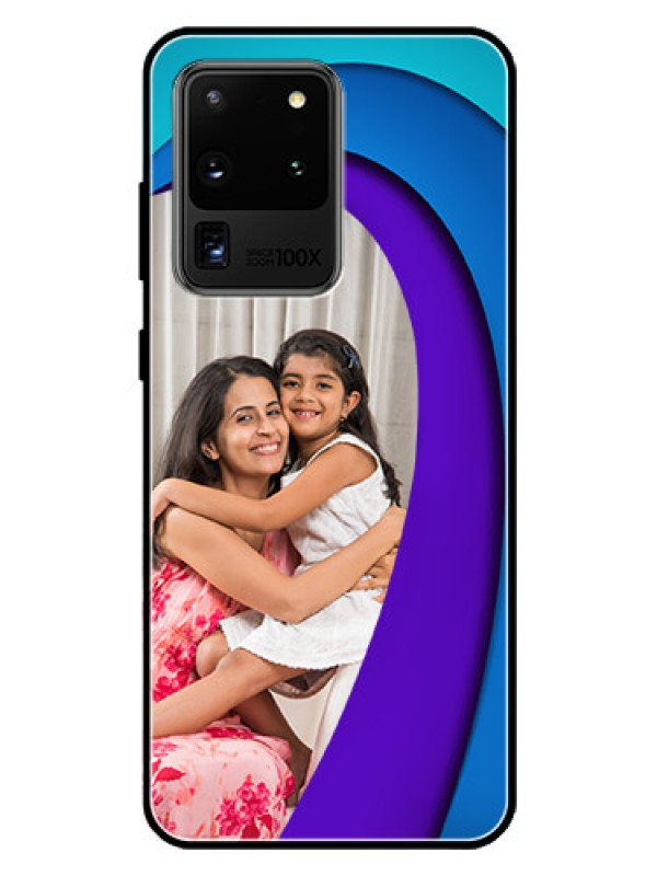 Custom Galaxy S20 Ultra Photo Printing on Glass Case  - Simple Pattern Design