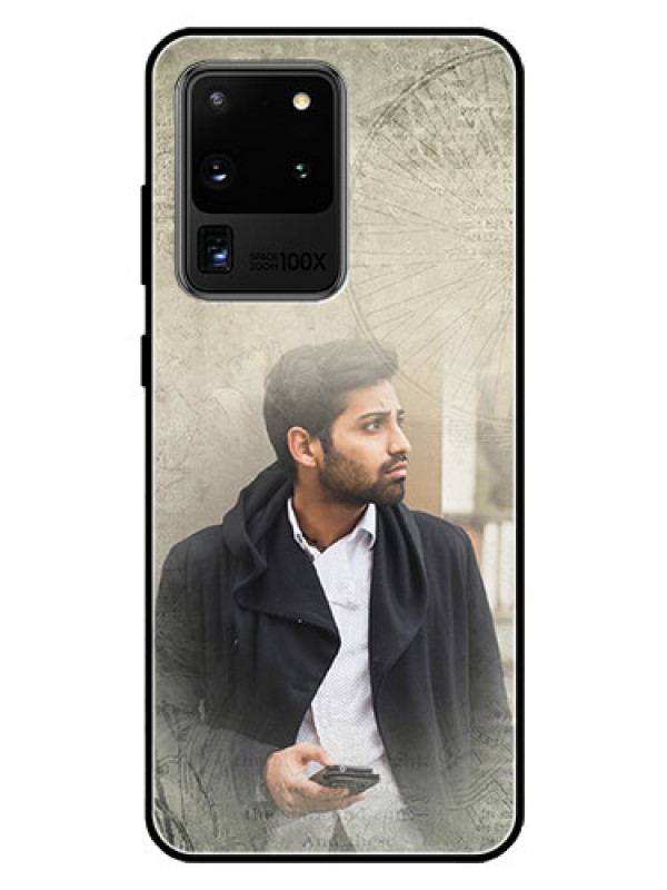 Custom Galaxy S20 Ultra Custom Glass Phone Case  - with vintage design