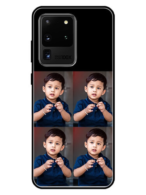 Custom Galaxy S20 Ultra 4 Image Holder on Glass Mobile Cover