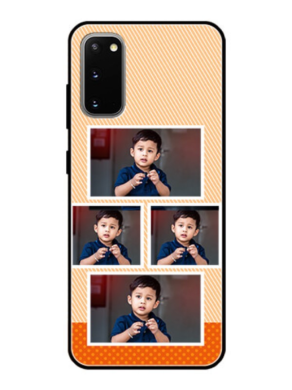 Custom Galaxy S20 Photo Printing on Glass Case  - Bulk Photos Upload Design