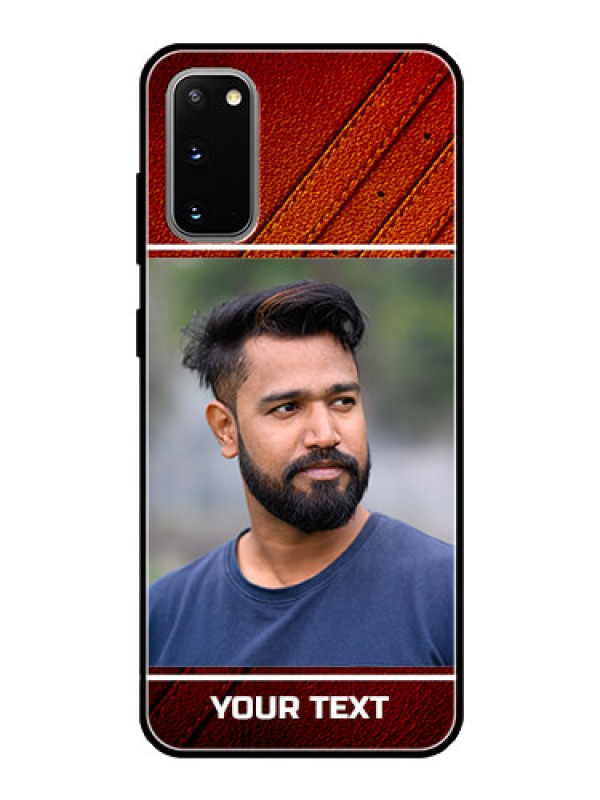 Custom Galaxy S20 Personalized Glass Phone Case  - Leather Phone Case Design