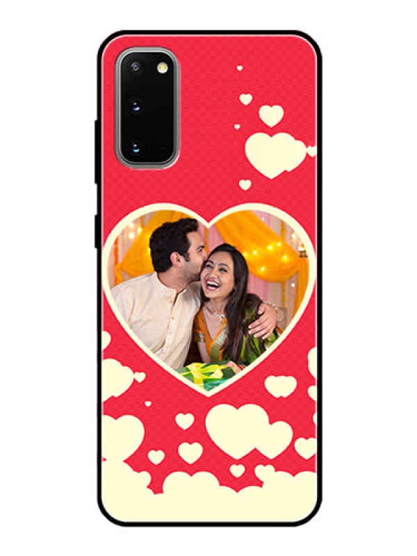 Custom Galaxy S20 Custom Glass Mobile Case  - Love Symbols Phone Cover Design