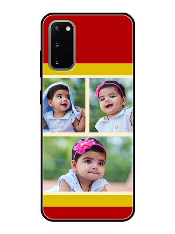 Custom Galaxy S20 Custom Glass Mobile Case  - Multiple Pic Upload Design
