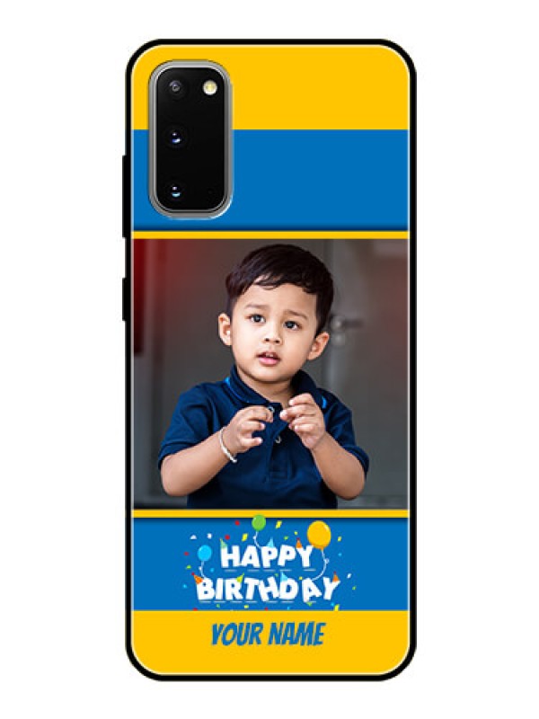 Custom Galaxy S20 Custom Glass Mobile Case  - Birthday Wishes Design