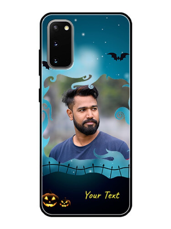 Custom Galaxy S20 Custom Glass Phone Case  - Halloween frame design