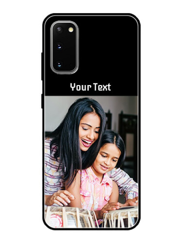 Custom Galaxy S20 Photo with Name on Glass Phone Case