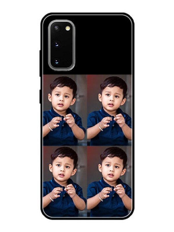 Custom Galaxy S20 4 Image Holder on Glass Mobile Cover