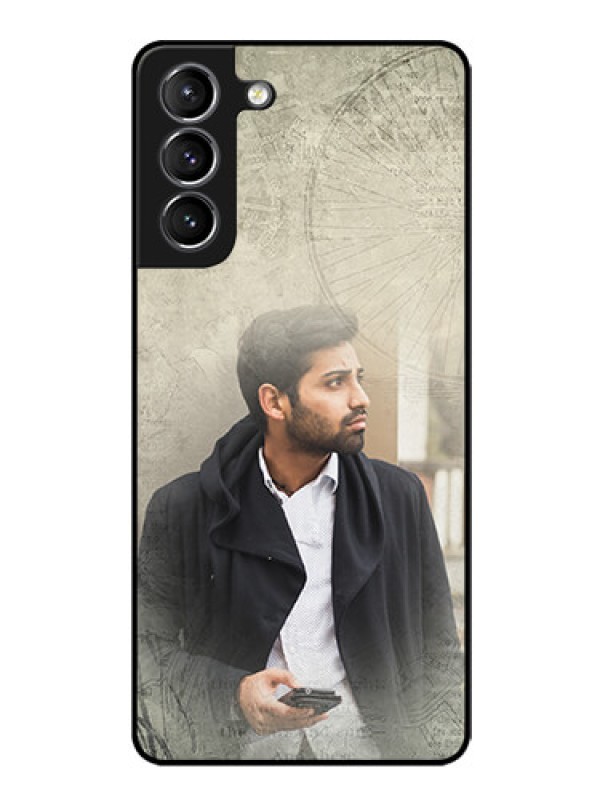 Custom Galaxy s21 Plus Custom Glass Phone Case  - with vintage design