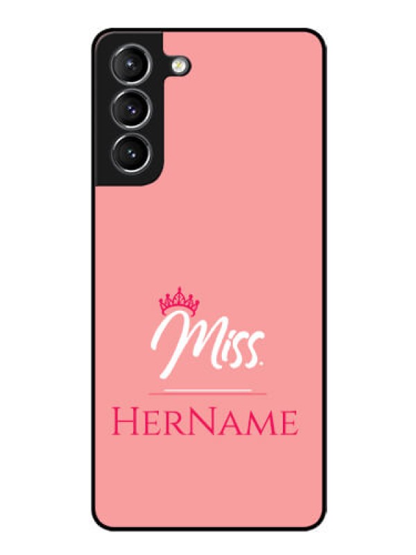 Custom Galaxy s21 Plus Custom Glass Phone Case Mrs with Name