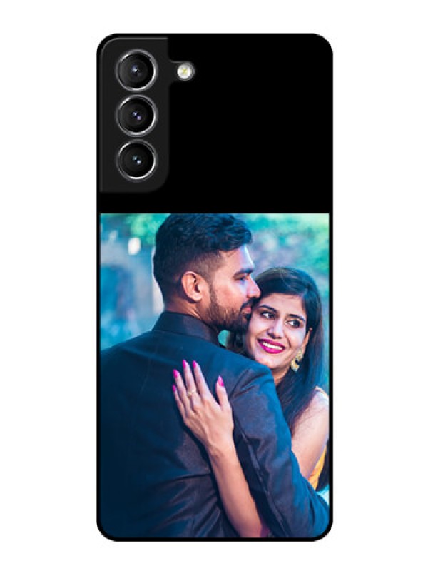 Custom Galaxy S21 Plus Custom Glass Phone Case - Upload Full Picture With Custom Color Design