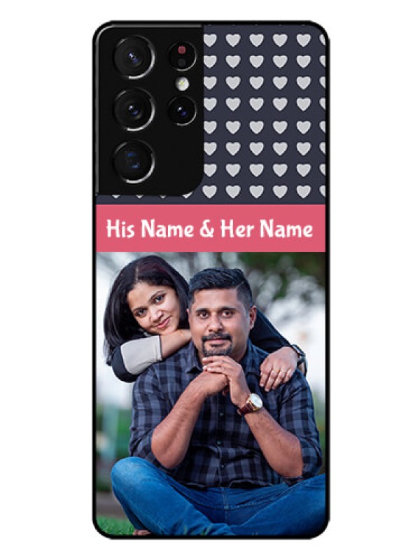 Custom Galaxy S21 Ultra Custom Glass Mobile Case  - Love Symbols Design