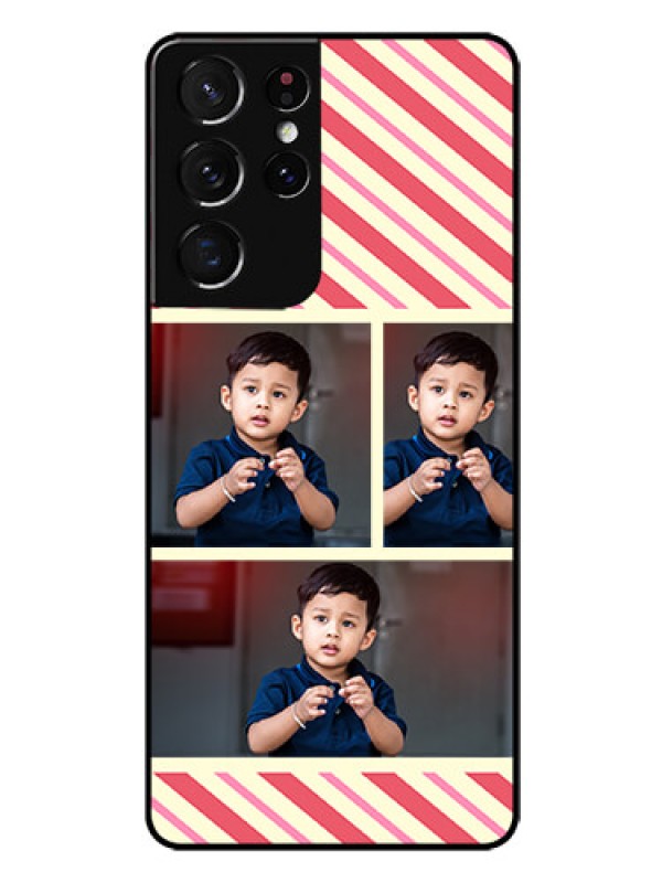 Custom Galaxy S21 Ultra Personalized Glass Phone Case  - Picture Upload Mobile Case Design