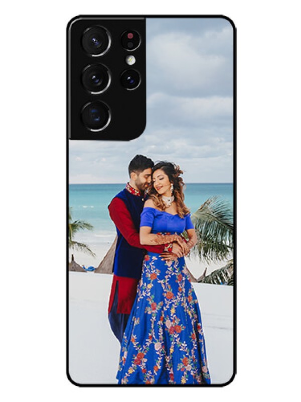 Custom Galaxy S21 Ultra Photo Printing on Glass Case  - Upload Full Picture Design
