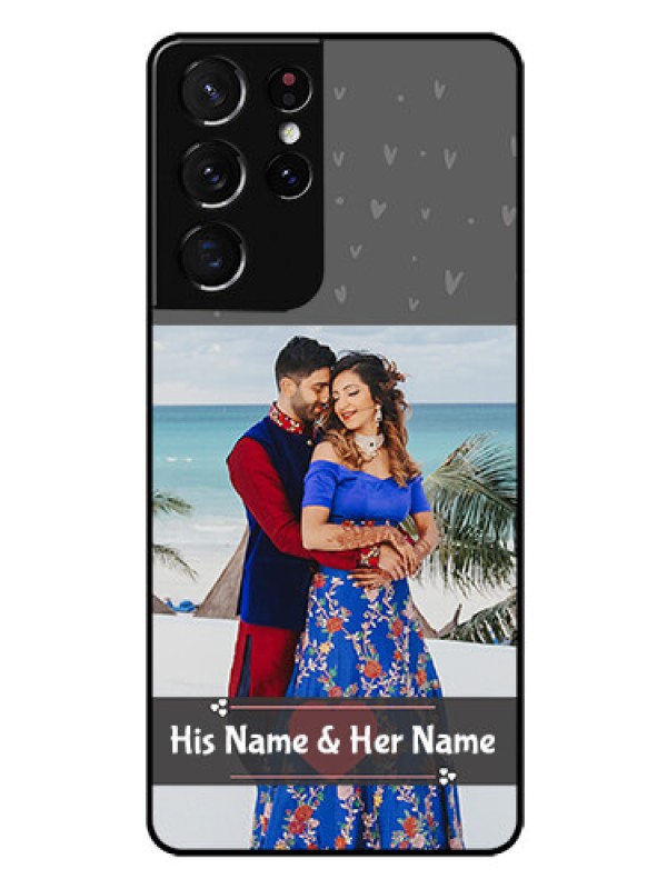 Custom Galaxy S21 Ultra Custom Glass Mobile Case  - Buy Love Design with Photo Online