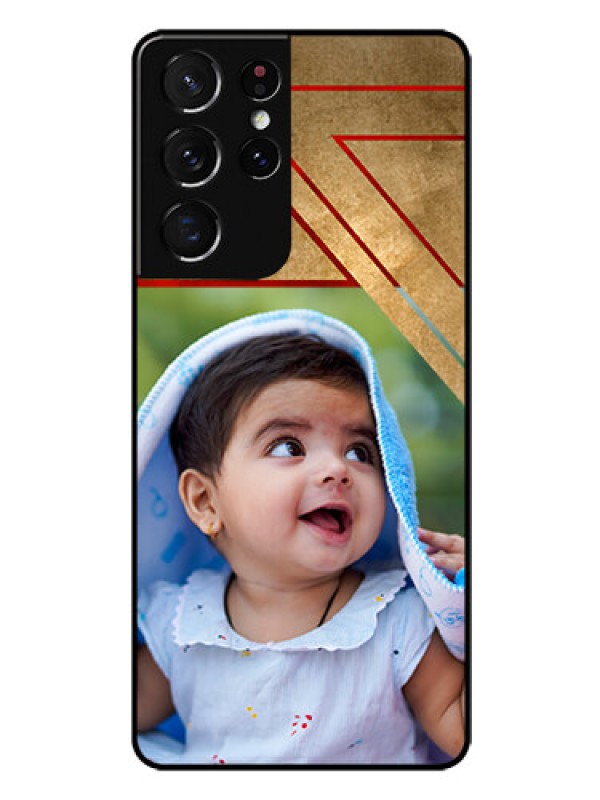 Custom Galaxy S21 Ultra Personalized Glass Phone Case  - Gradient Abstract Texture Design