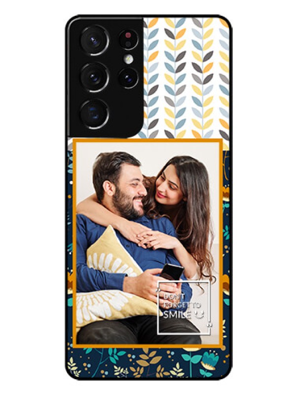 Custom Galaxy S21 Ultra Custom Glass Mobile Case  - Pattern Design