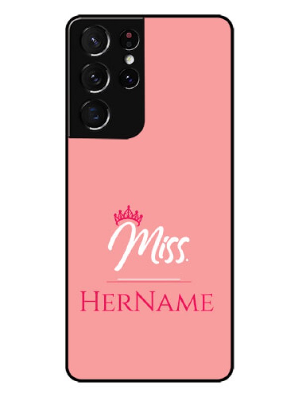 Custom Galaxy S21 Ultra Custom Glass Phone Case Mrs with Name