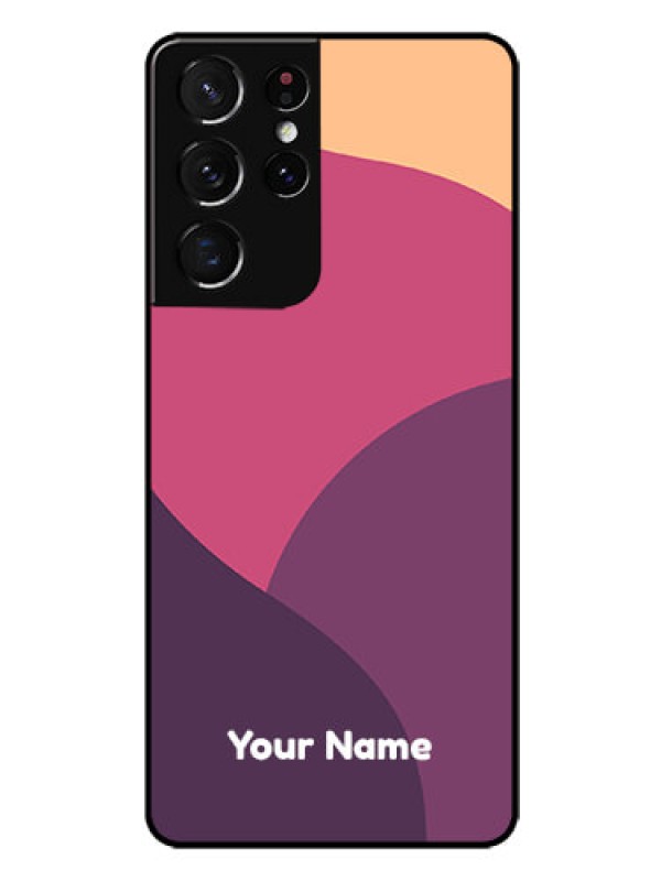 Custom Galaxy S21 Ultra Custom Glass Phone Case - Mixed Multi-colour abstract art Design