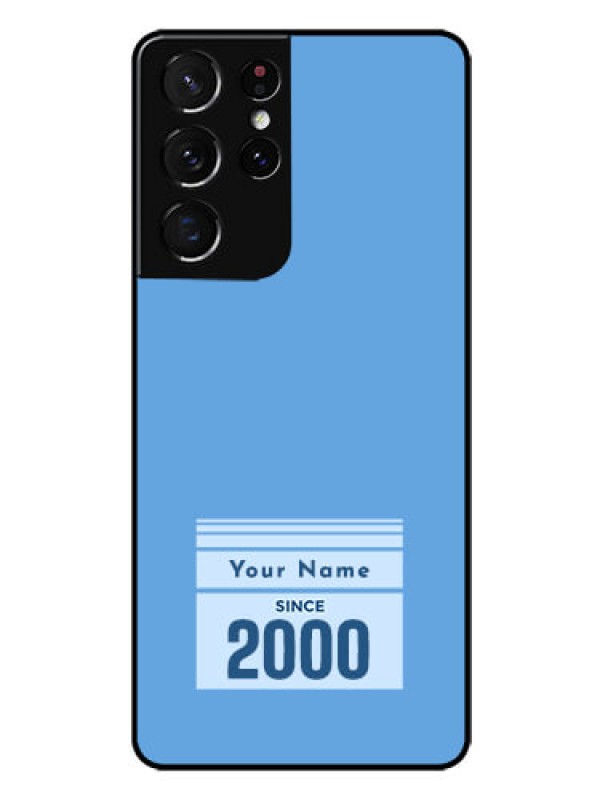 Custom Galaxy S21 Ultra Custom Glass Mobile Case - Custom Year of birth Design