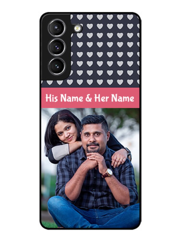 Custom Galaxy S21 Custom Glass Mobile Case  - Love Symbols Design