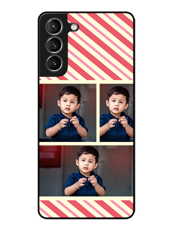 Custom Galaxy S21 Personalized Glass Phone Case  - Picture Upload Mobile Case Design