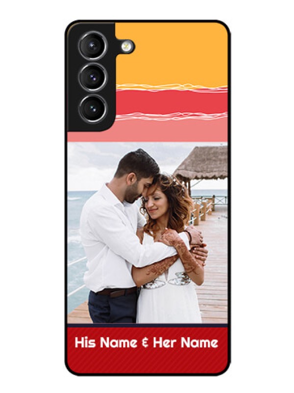 Custom Galaxy S21 Custom Glass Mobile Case  - Colorful Case Design