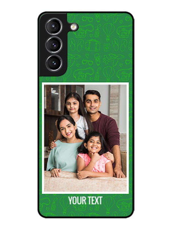Custom Galaxy S21 Personalized Glass Phone Case  - Picture Upload Design