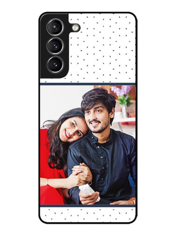 Custom Galaxy S21 Personalized Glass Phone Case  - Premium Dot Design