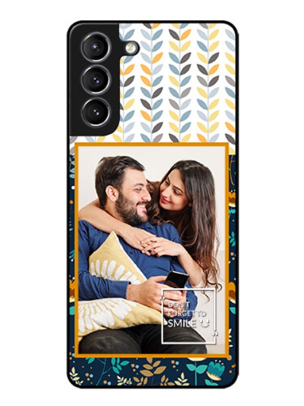 Custom Galaxy S21 Custom Glass Mobile Case  - Pattern Design