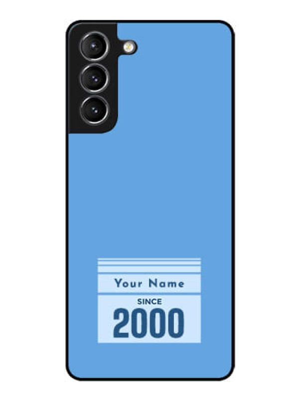Custom Galaxy S21 Custom Glass Mobile Case - Custom Year of birth Design