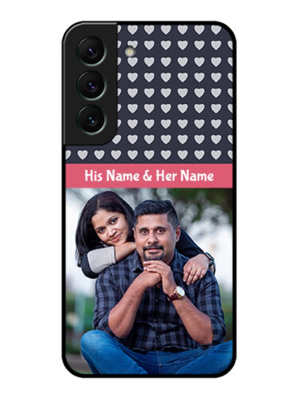 Custom Galaxy S22 5G Custom Glass Mobile Case - Love Symbols Design
