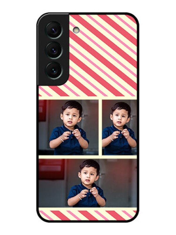 Custom Galaxy S22 5G Personalized Glass Phone Case - Picture Upload Mobile Case Design