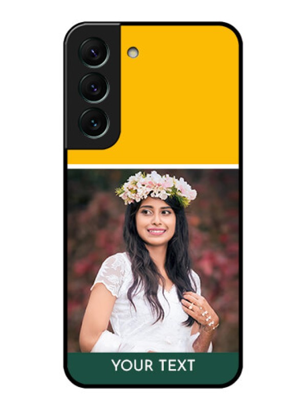 Custom Galaxy S22 5G Photo Printing on Glass Case - Love You Design