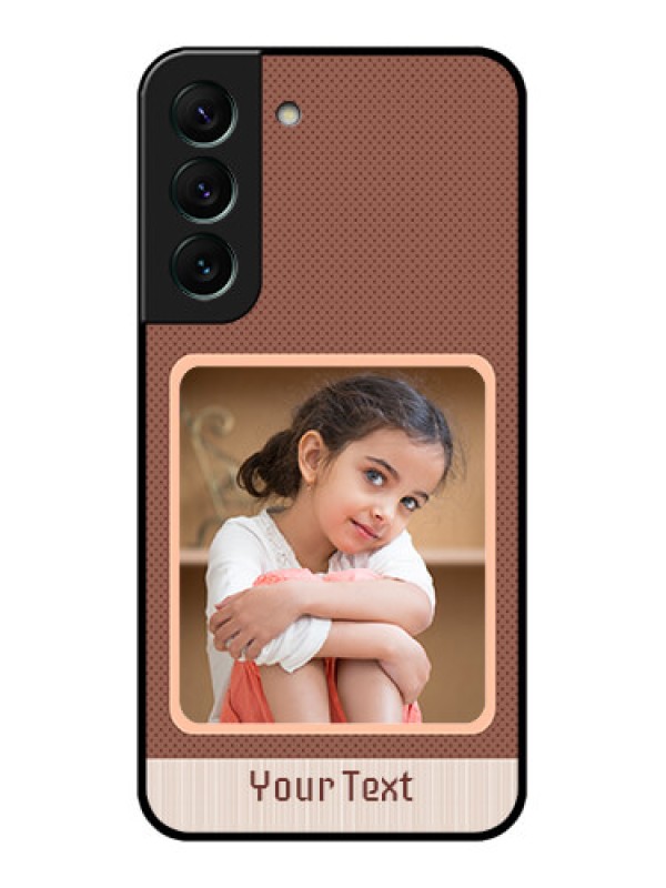 Custom Galaxy S22 5G Custom Glass Phone Case - Simple Pic Upload Design