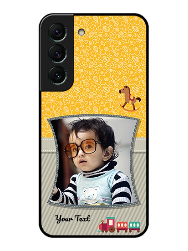 Custom Galaxy S22 5G Personalized Glass Phone Case - Baby Picture Upload Design