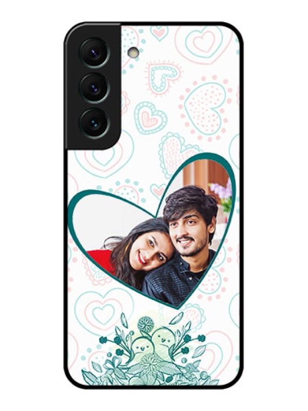 Custom Galaxy S22 5G Photo Printing on Glass Case - Premium Couple Design